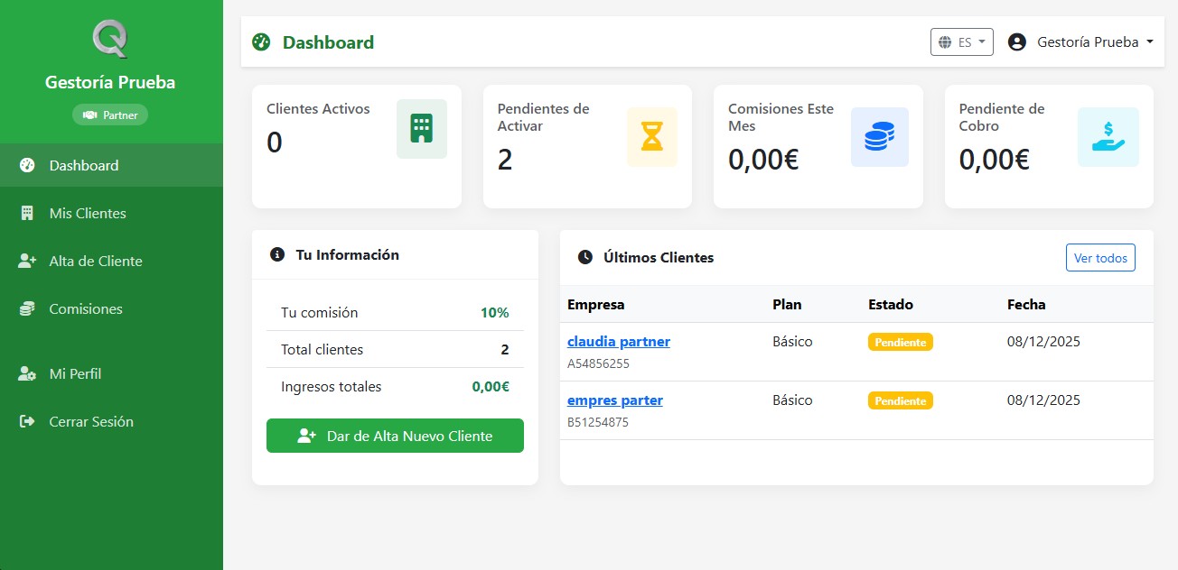 QR Pleyade Dashboard Partner